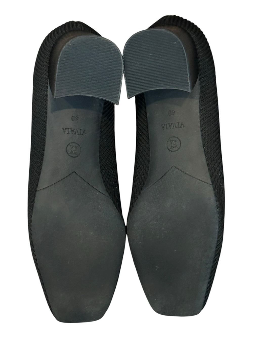 VIVAIA Megan Square-Toe Woven Chunky Block Heels Black Women’s US9/EU40 $179 - Picture 6 of 7
